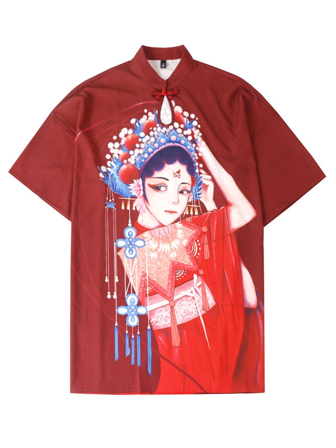 グラフィックプリントプラスサイズTシャツ X2249