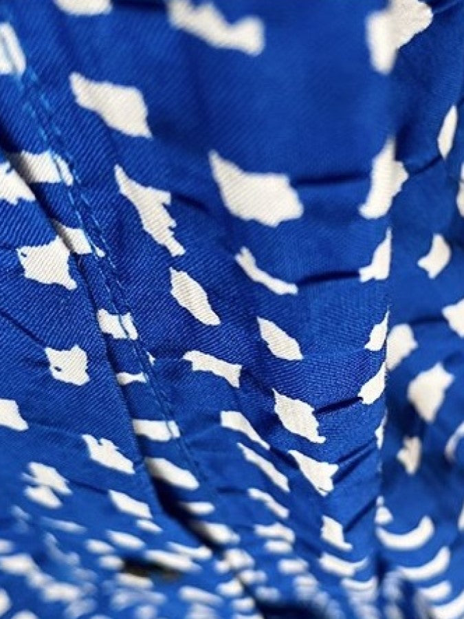 Block Dot Large Lapel Dress X2286
