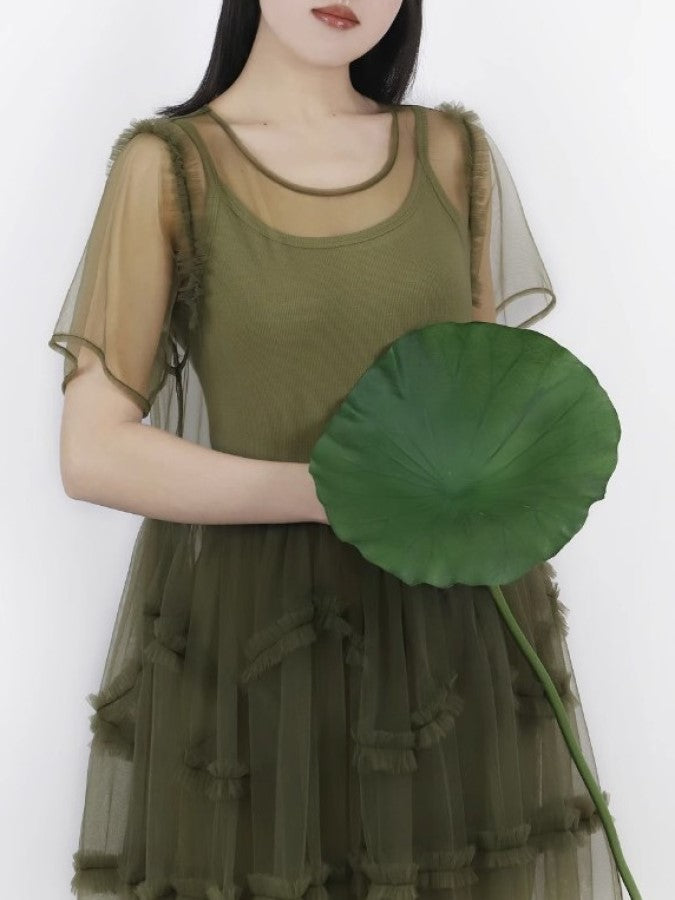 Cake Ruffle Mesh Fairy Dress X2287