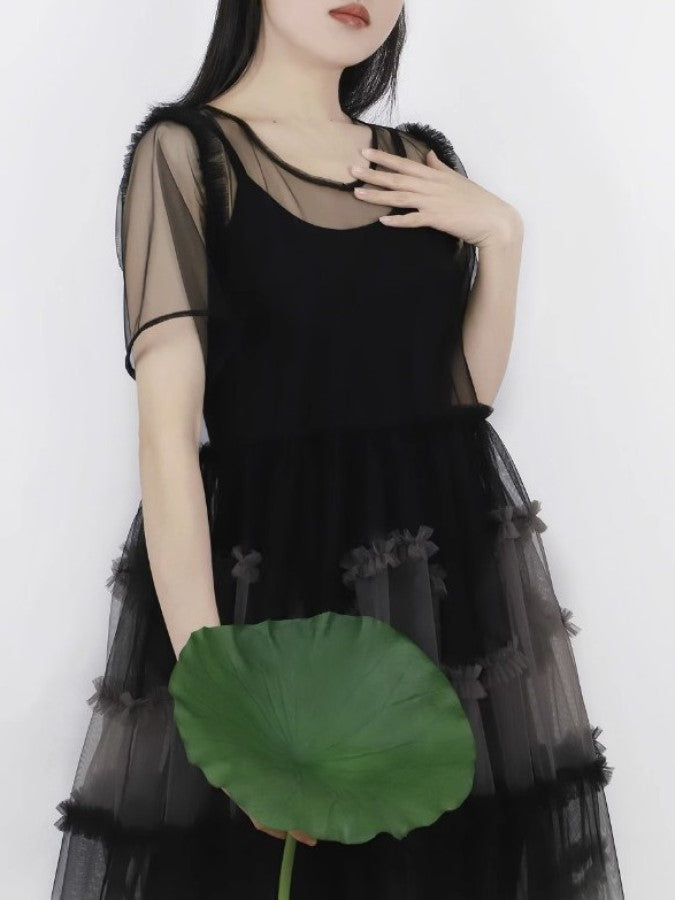 Cake Ruffle Mesh Fairy Dress X2287