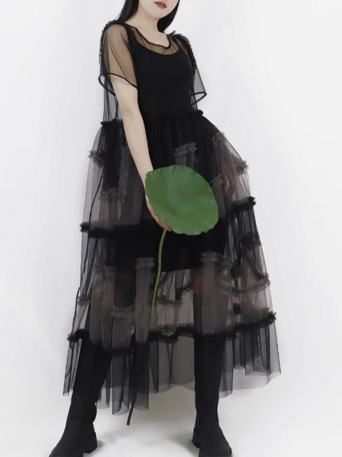 Cake Ruffle Mesh Fairy Dress X2287