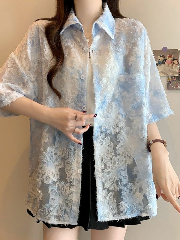 Floral Lightweight Short Sleeve Shirt X3245