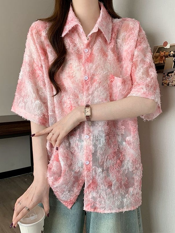 Floral Lightweight Short Sleeve Shirt X3245