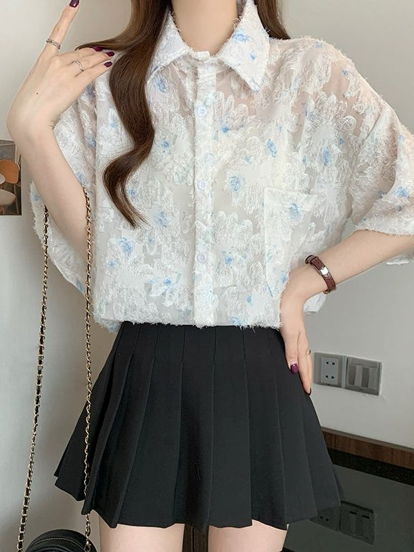 Floral Lightweight Summer Shirt X3246