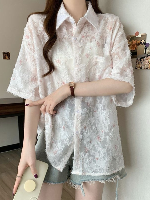Floral Lightweight Summer Shirt X3246