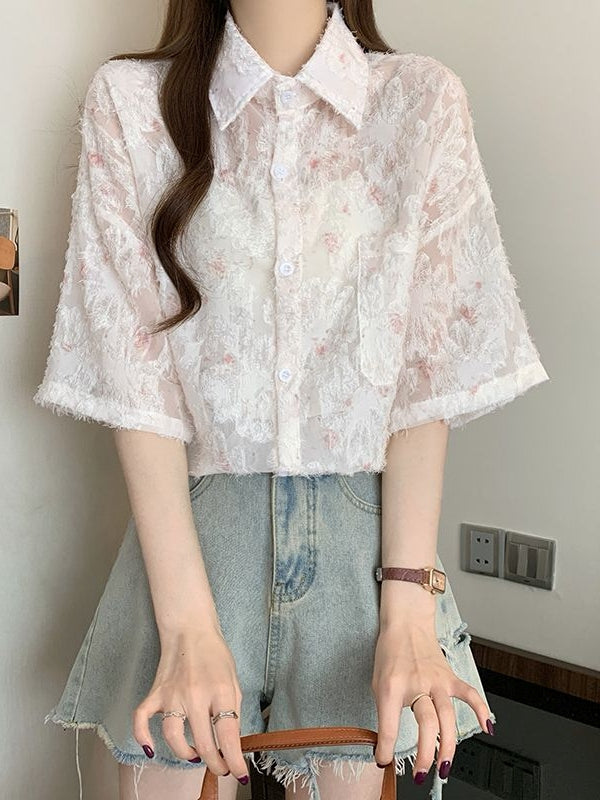 Floral Lightweight Summer Shirt X3246
