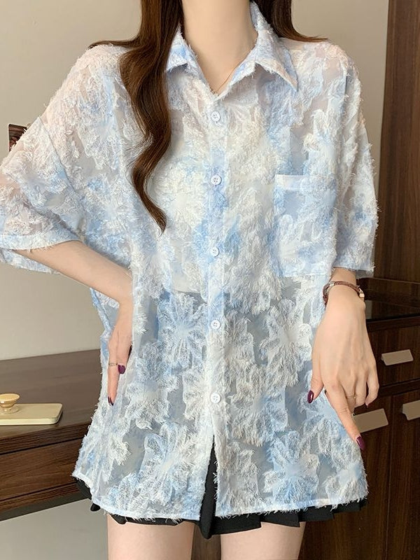 Floral Lightweight Short Sleeve Shirt X3245