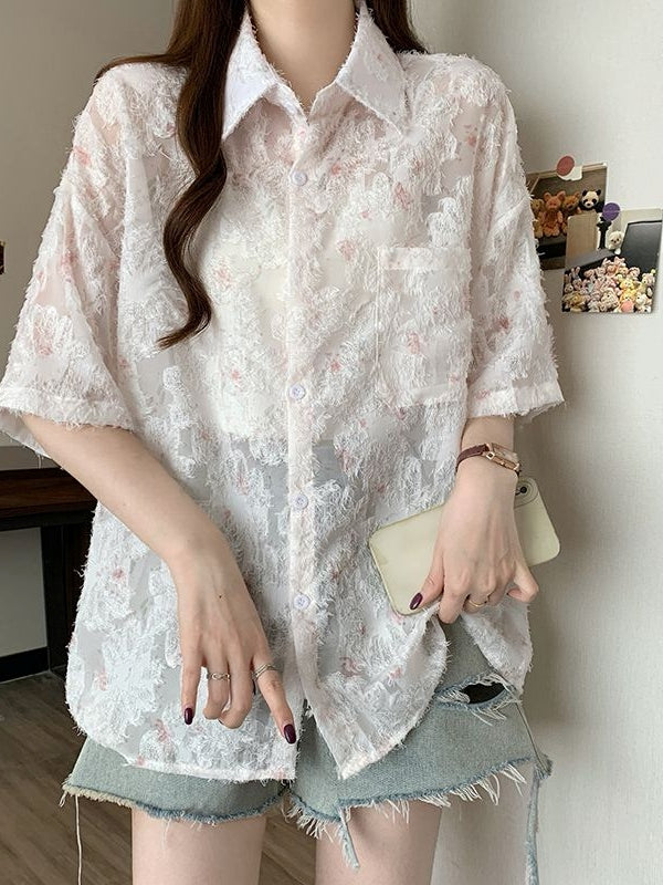 Floral Lightweight Summer Shirt X3246