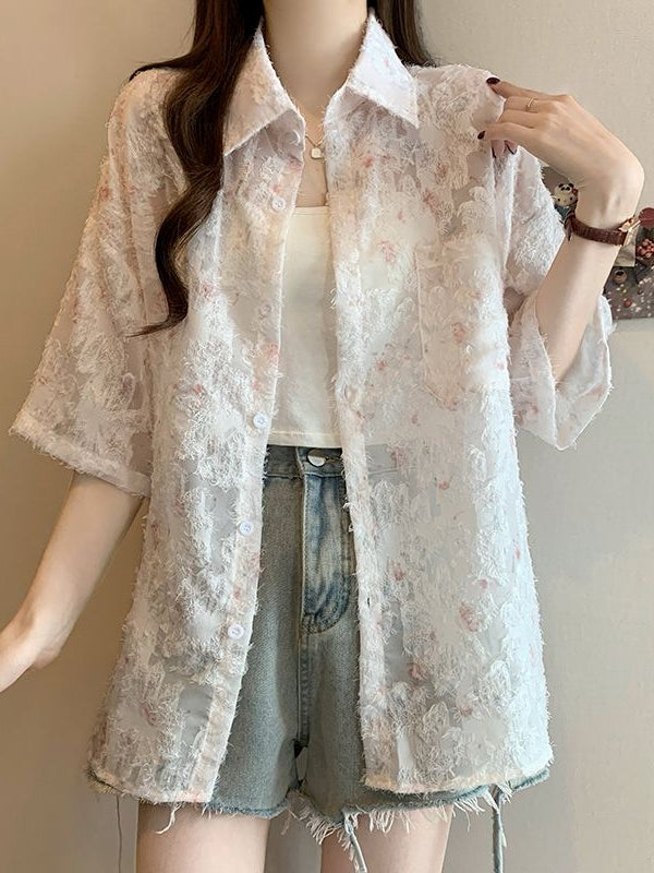 Floral Lightweight Summer Shirt X3246