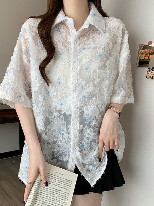 Floral Lightweight Summer Shirt X3246