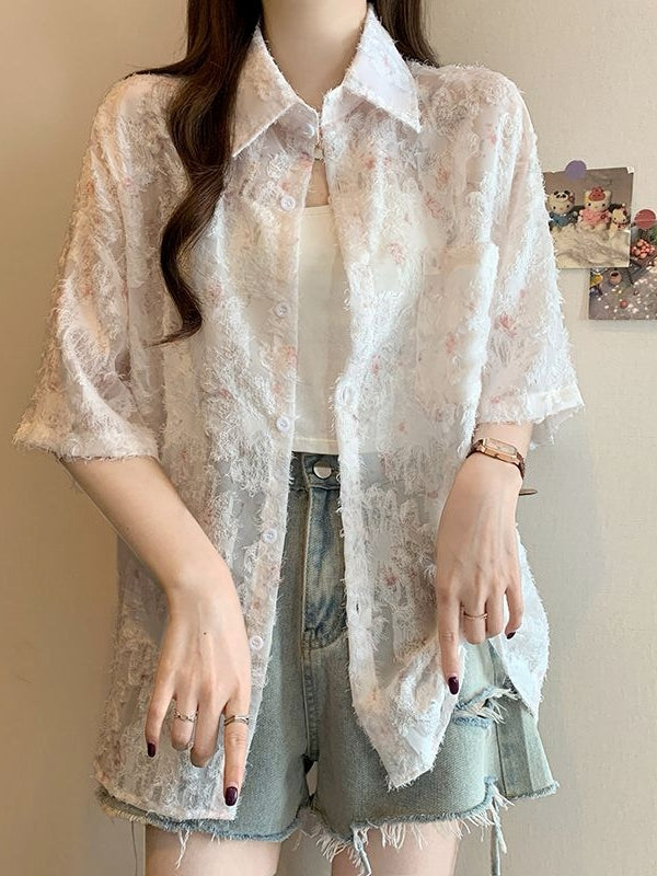 Floral Lightweight Summer Shirt X3246