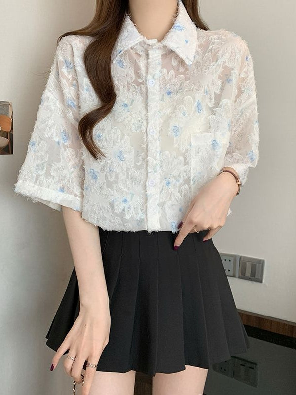 Floral Lightweight Summer Shirt X3246