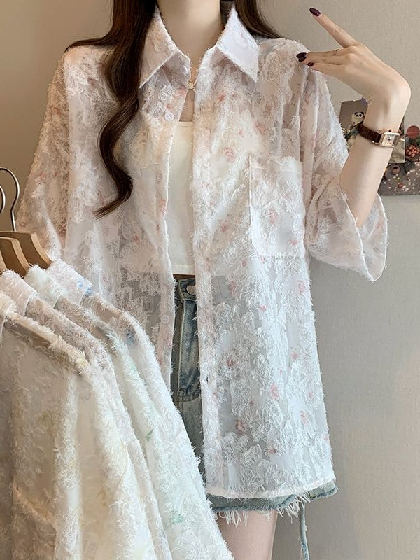 Floral Lightweight Summer Shirt X3246