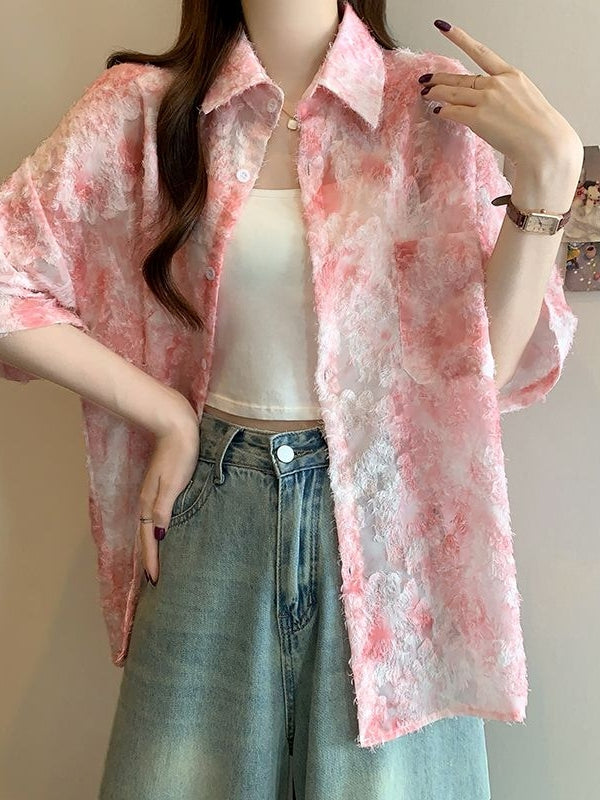 Floral Lightweight Short Sleeve Shirt X3245