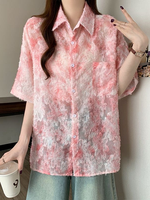 Floral Lightweight Short Sleeve Shirt X3245