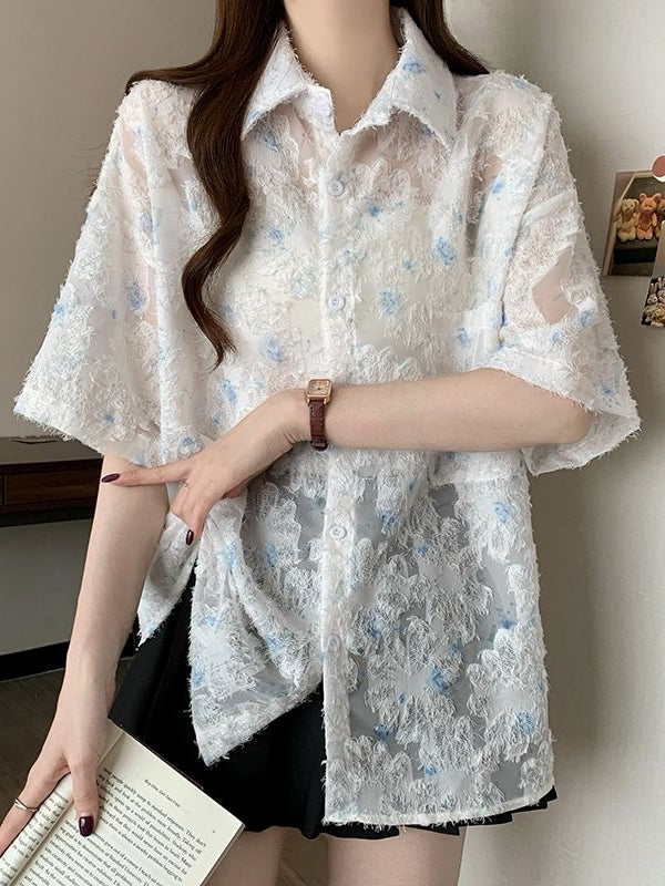 Floral Lightweight Summer Shirt X3246