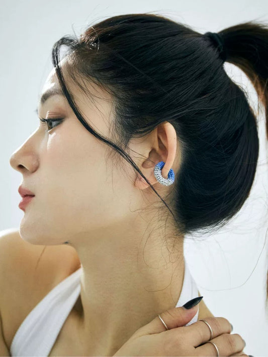 Gradient Beaded Ear Cuff X3588