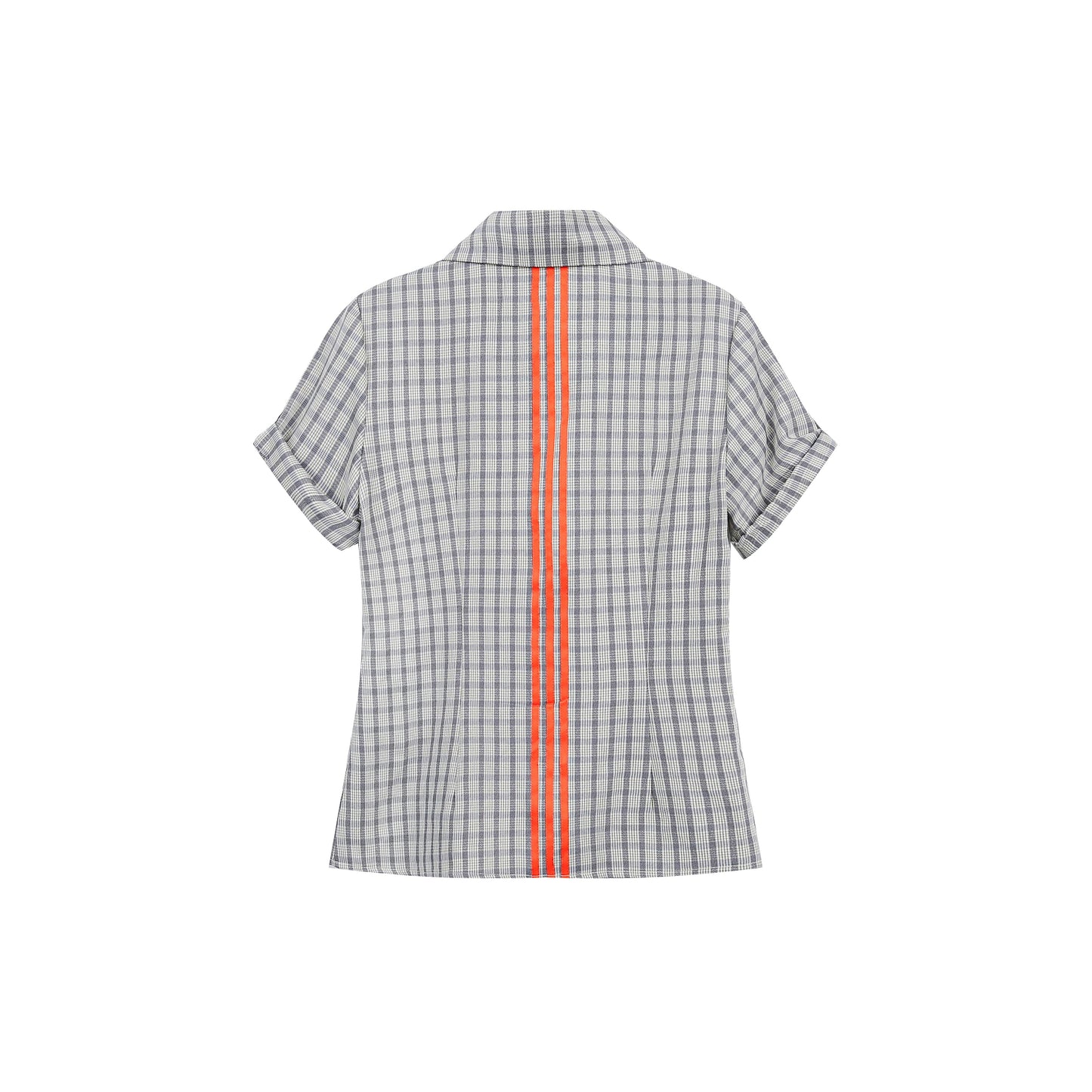 Original Korean-Style Plaid Short Sleeve Shirt X3573