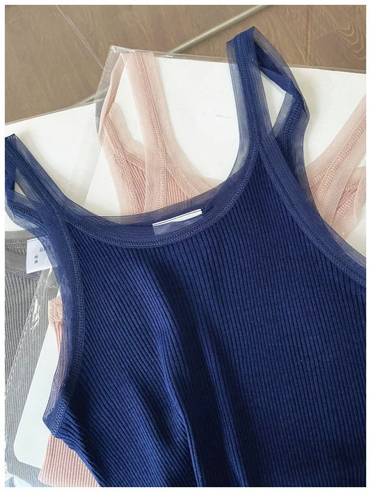Silk Blend Ribbed Camisole X3611