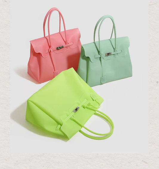 Large Capacity Matte Jelly Tote Bag X3561