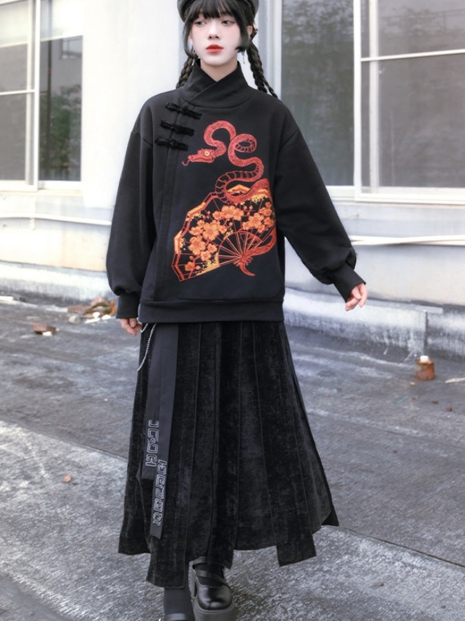 亂褶長裙 X2978