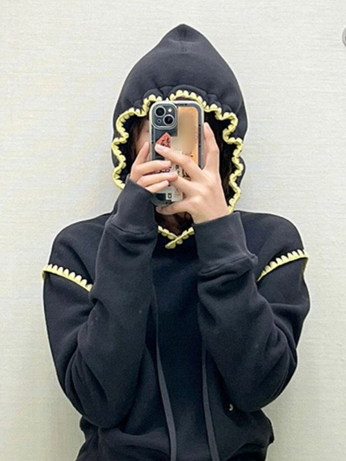Line Hood 風格連帽衫 X2081