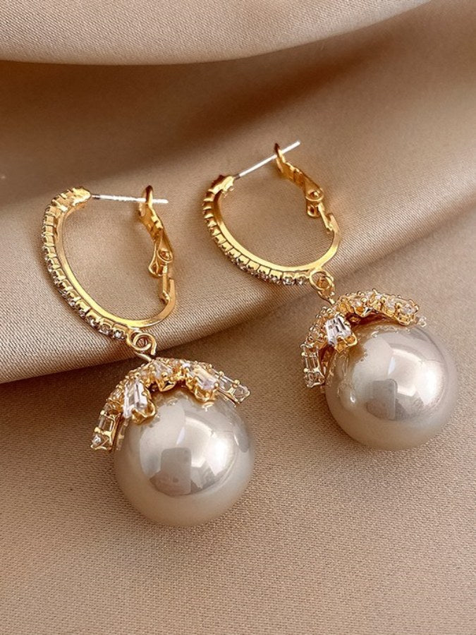 Decoration pearl earrings X2031