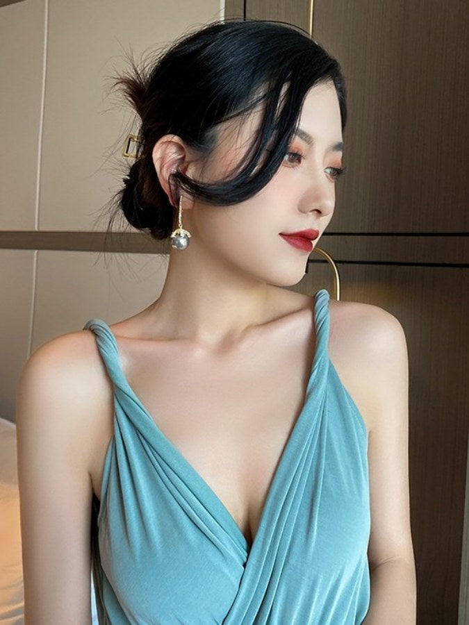 Decoration pearl earrings X2031