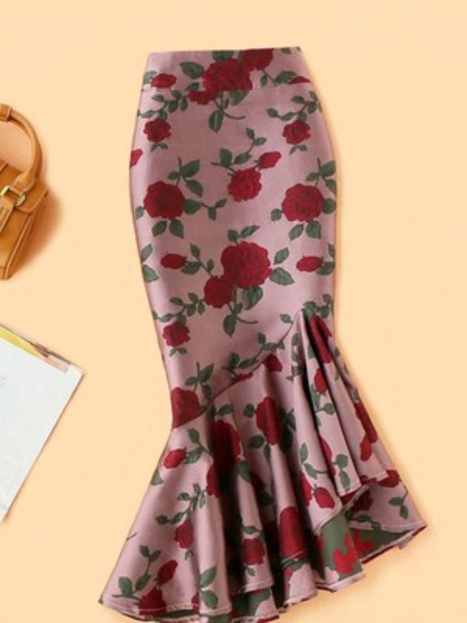 Rose Fishtail Skirt X2030