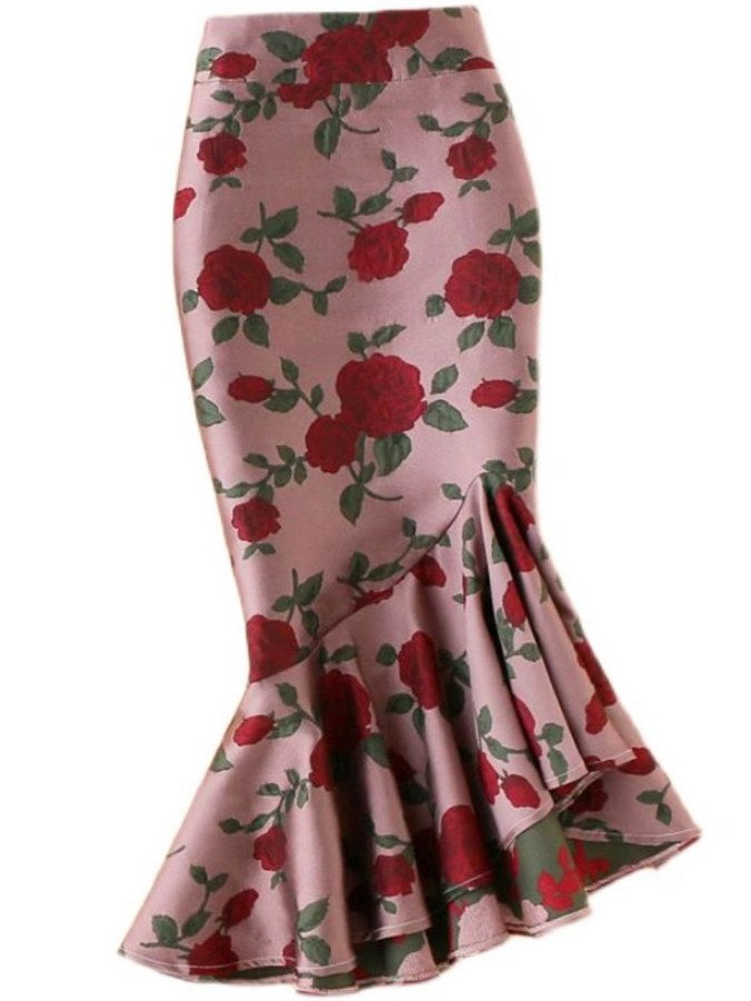 Rose Fishtail Skirt X2030