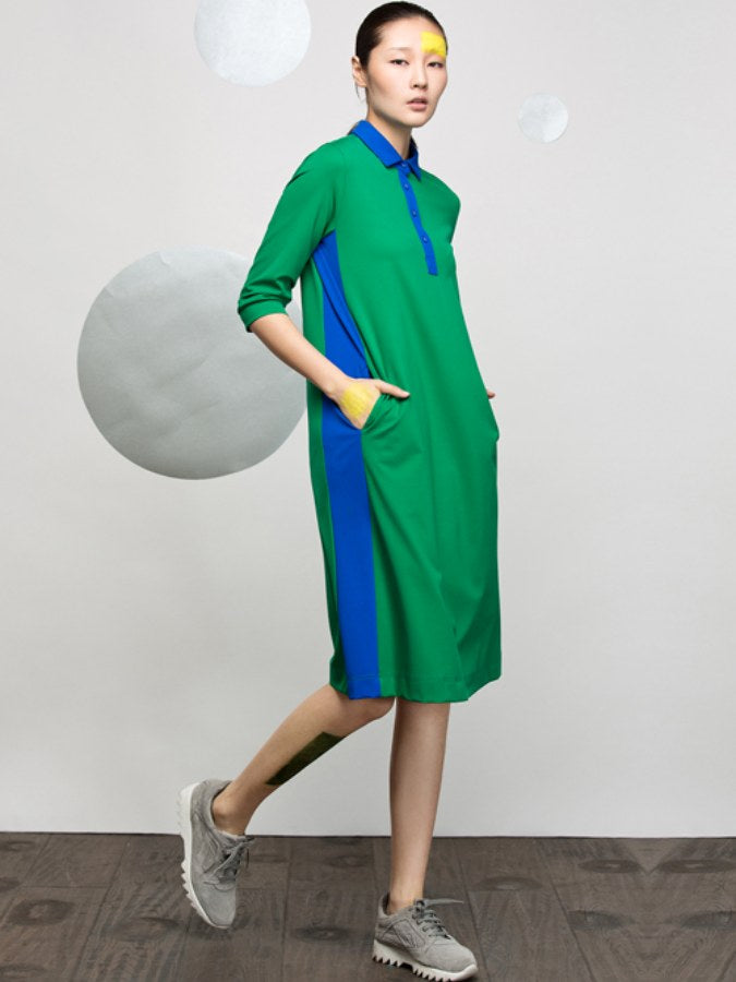 Bicolor Sporty Dress X2096