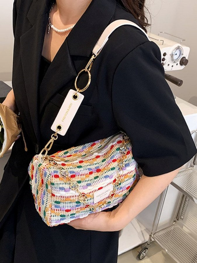 Multi-color cross stitch bag X2049