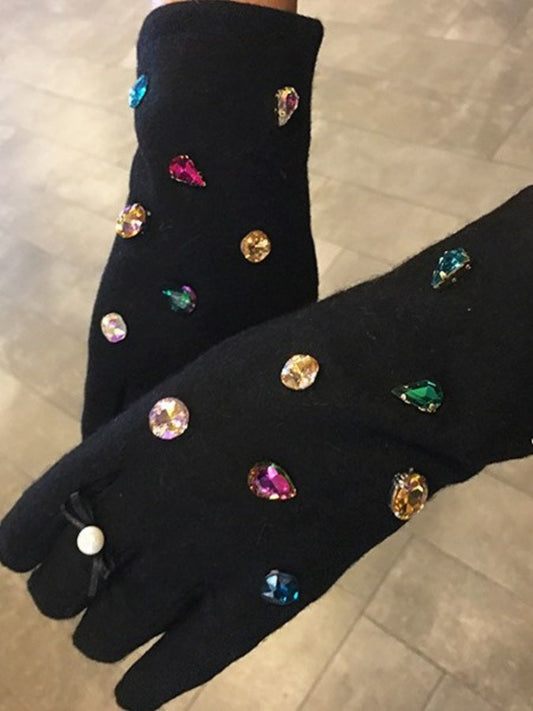 Decorative Faux Fur Gloves X2006