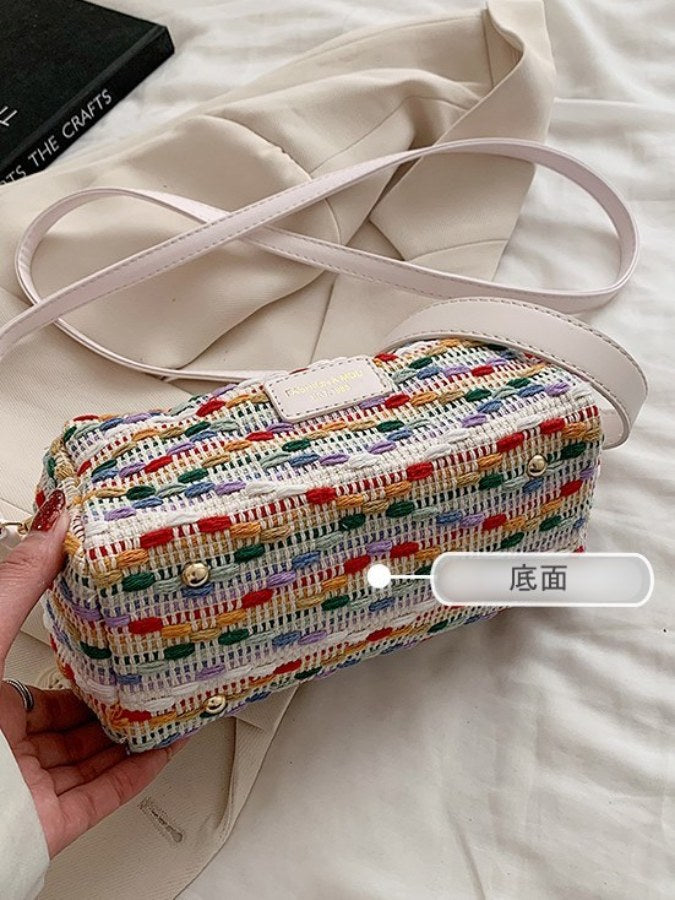 Multi-color cross stitch bag X2049