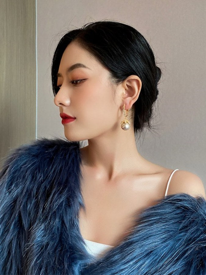 Decoration pearl earrings X2031