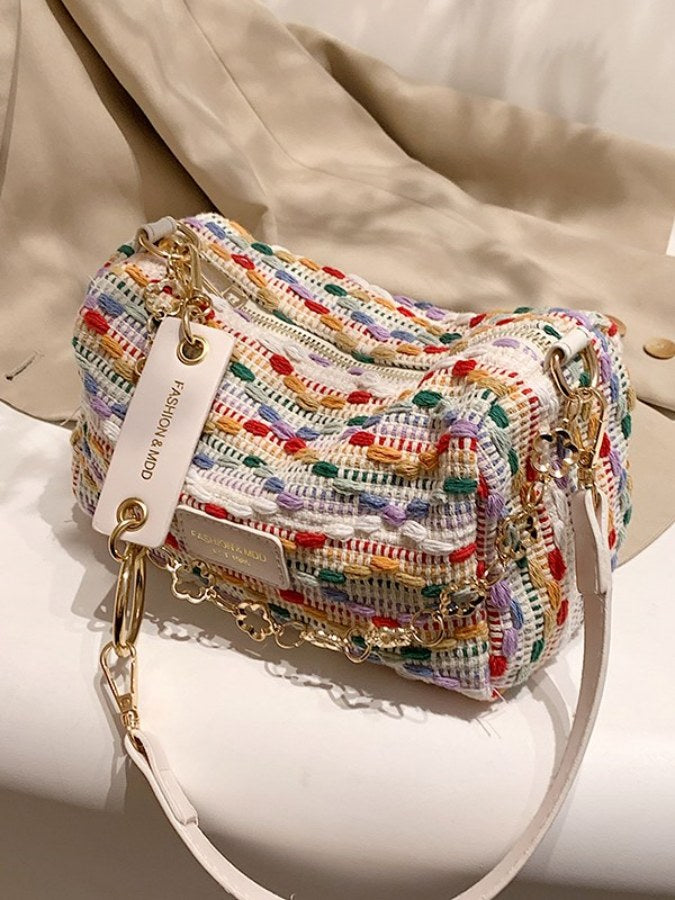 Multi-color cross stitch bag X2049