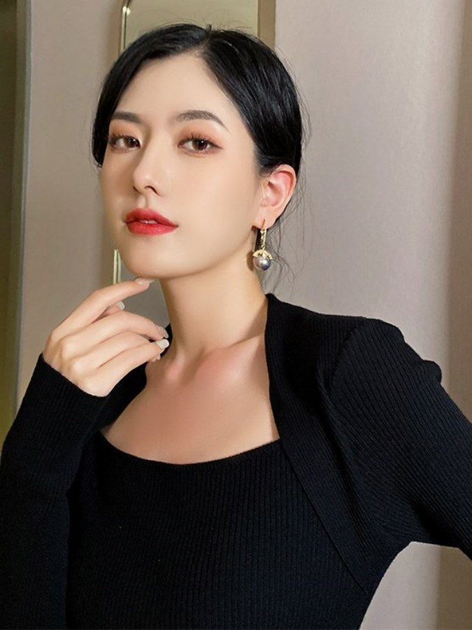 Decoration pearl earrings X2031