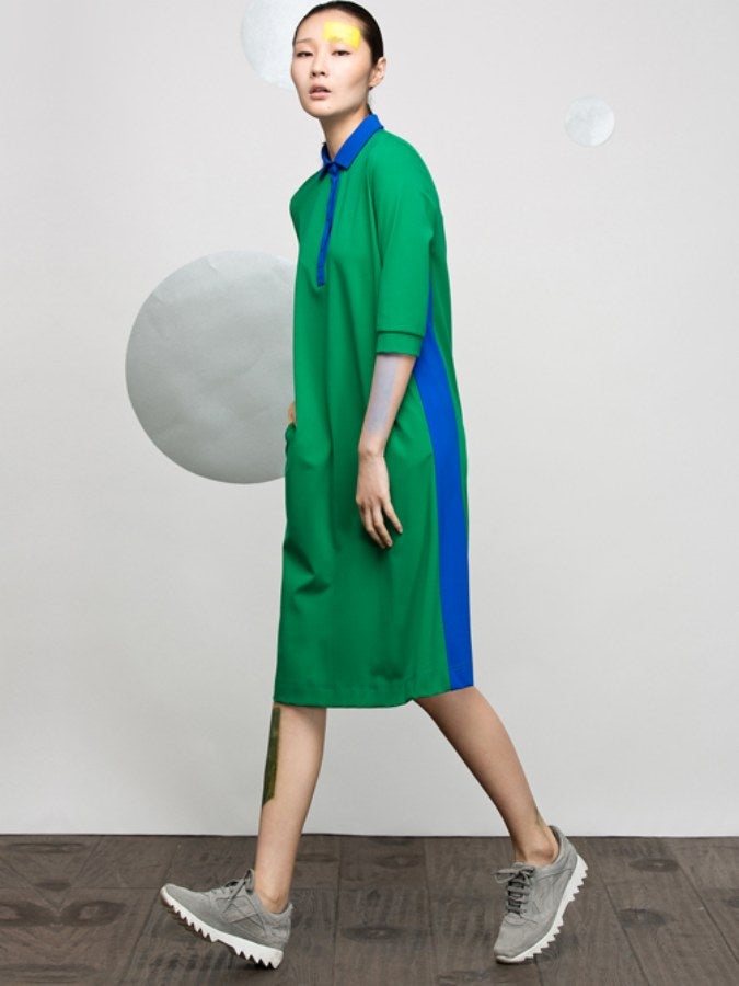 Bicolor Sporty Dress X2096