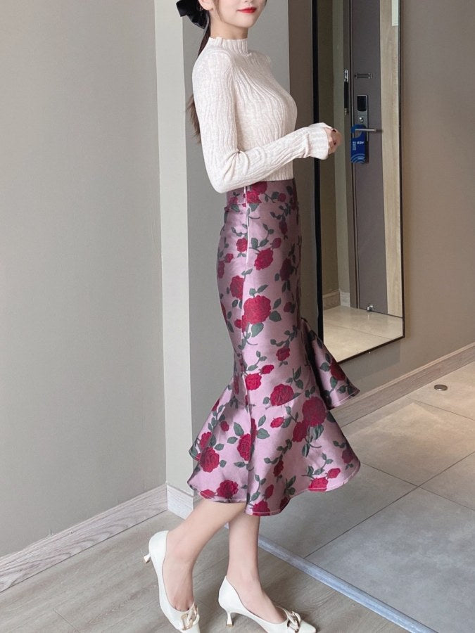 Rose Fishtail Skirt X2030