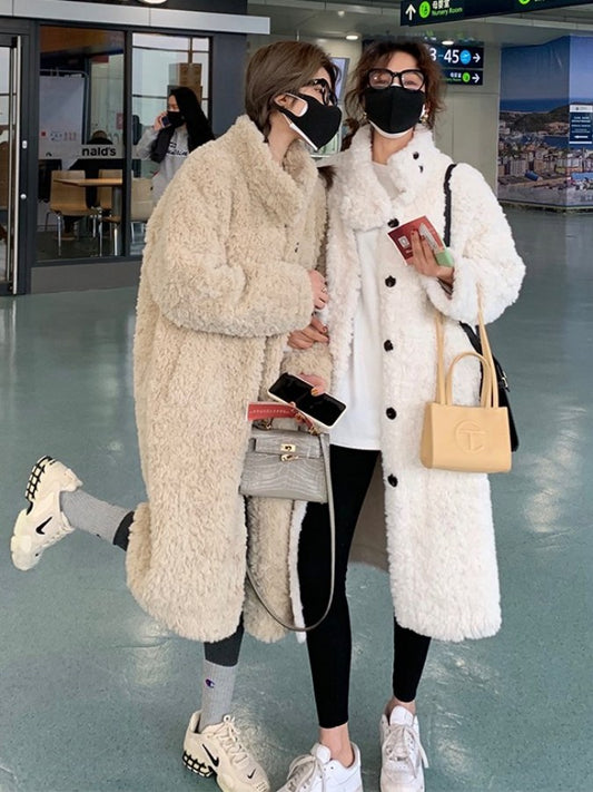 Boa Stand Collar Long Coat X2014