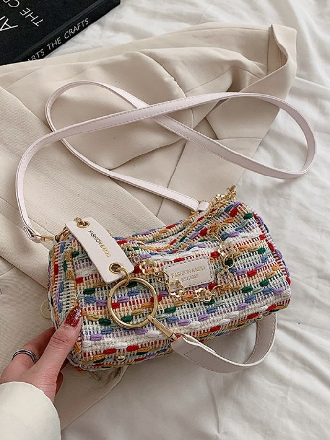 Multi-color cross stitch bag X2049