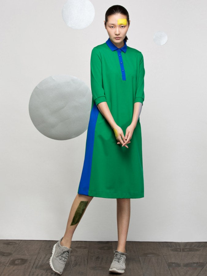 Bicolor Sporty Dress X2096