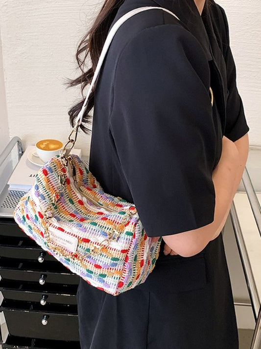 Multi-color cross stitch bag X2049