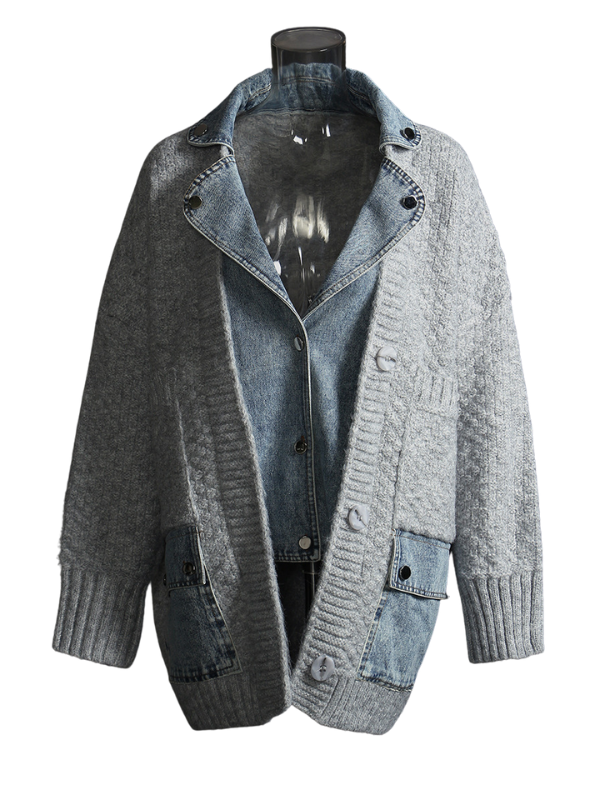 Sweater denim docking jacket X057 – XTYLINGS