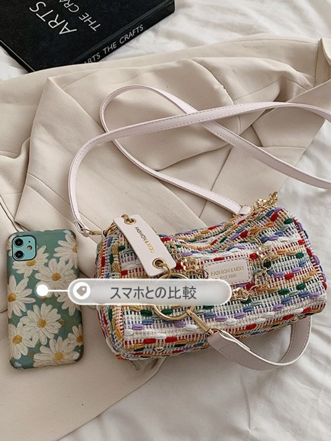 Multi-color cross stitch bag X2049
