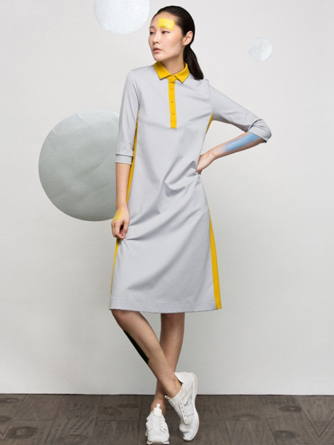 Bicolor Sporty Dress X2096