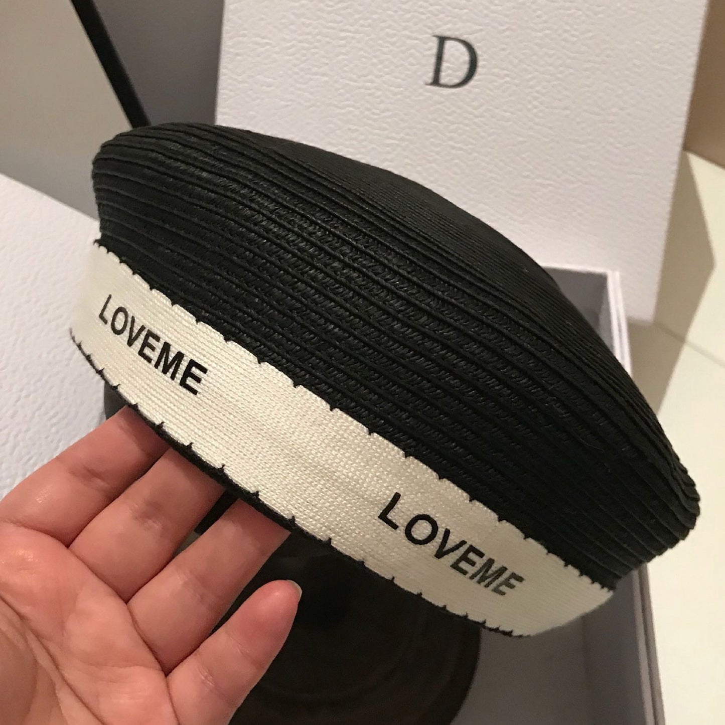 Black Straw Beret X266