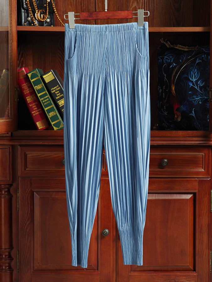 High Waist Pleated Jogger Pants X1262
