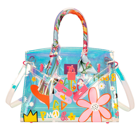 Tropical clear handbag X1169