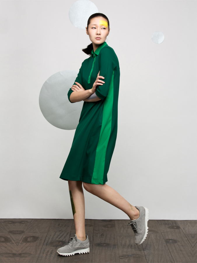Bicolor Sporty Dress X2096